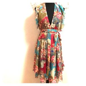 Anthropologie Fumblin Foe Boho Halter Dress